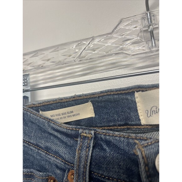 Women's Mid-Rise 80's Slim Fit Jeans - Universal Thread Medium Wash Size 4 - Picture 4 of 6